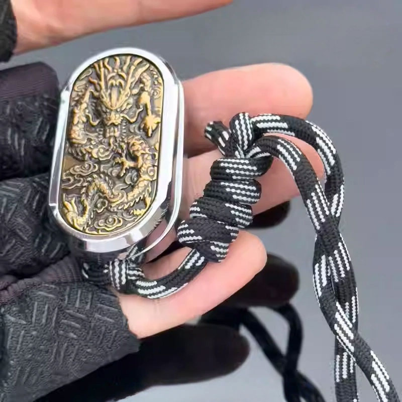 EDC Dragon Fidget Slider: Metal Magnetic Push Card Toy for Anxiety & Stress Relief - Image 2