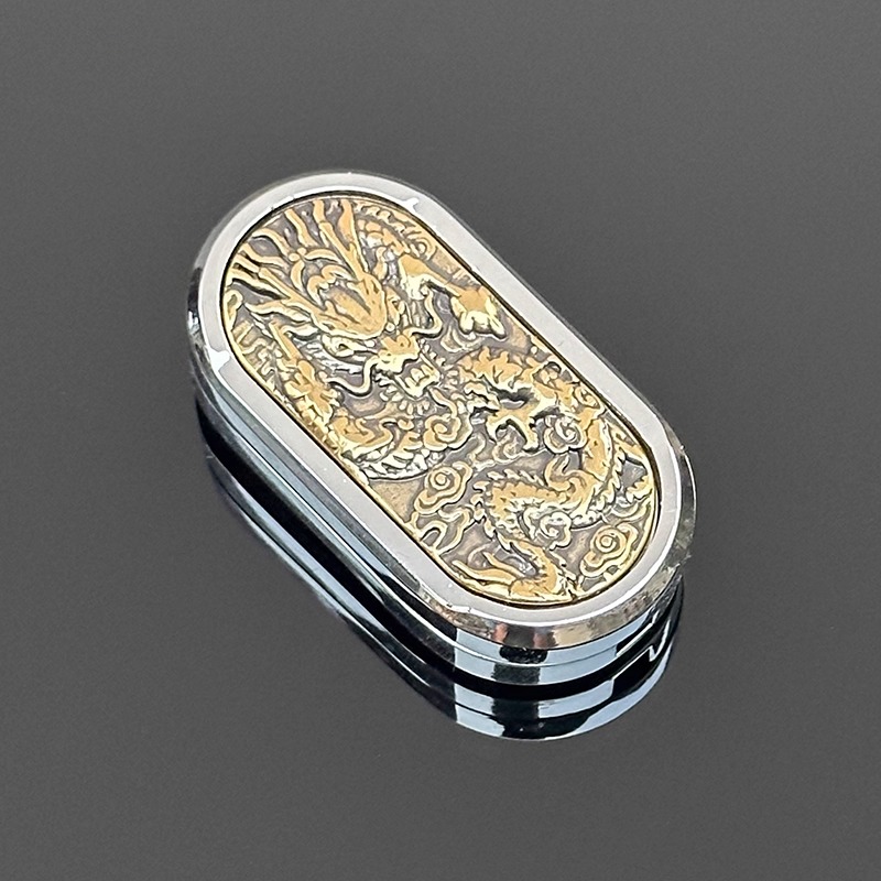 EDC Dragon Fidget Slider: Metal Magnetic Push Card Toy for Anxiety & Stress Relief - Image 6