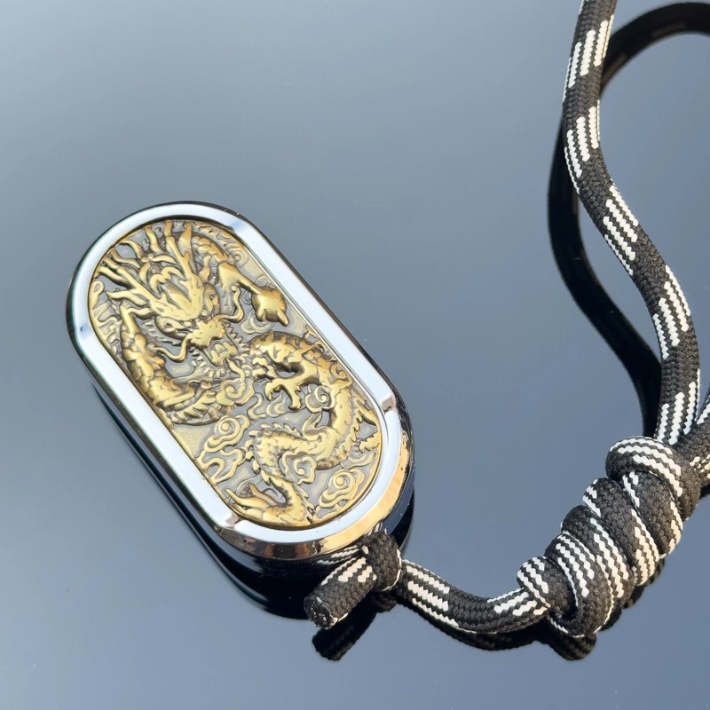 EDC Dragon Fidget Slider: Metal Magnetic Push Card Toy for Anxiety & Stress Relief