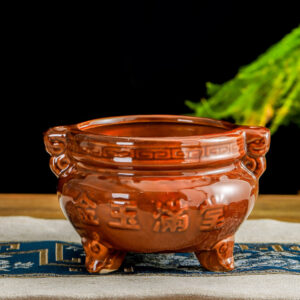 Traditional Chinese Ceramic Incense Burner for Altar & Devotional Use